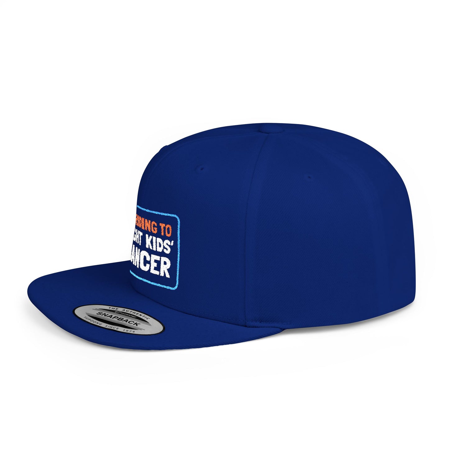 Flat Bill Snapback Hat - Riding to Fight Kids' Cancer