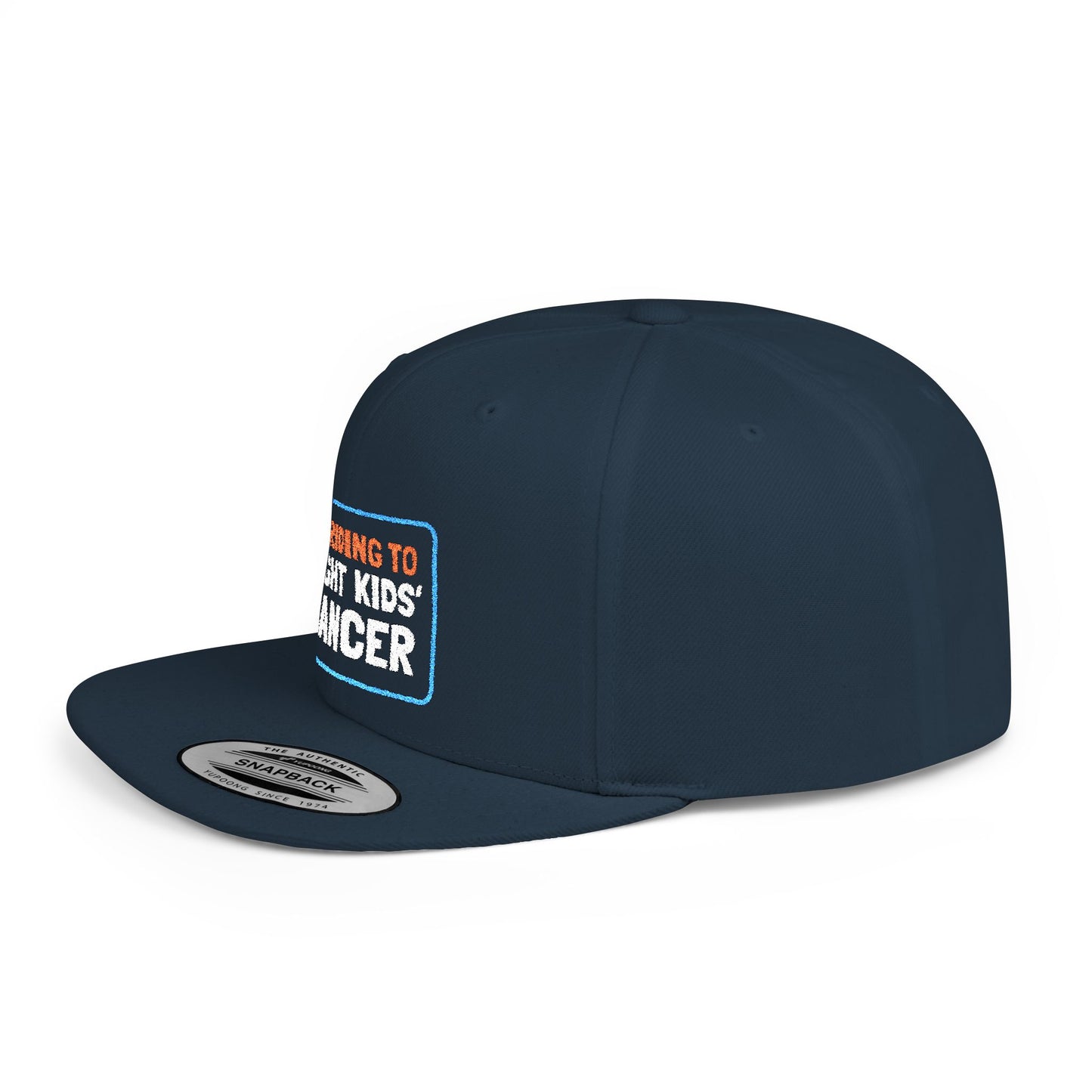 Flat Bill Snapback Hat - Riding to Fight Kids' Cancer