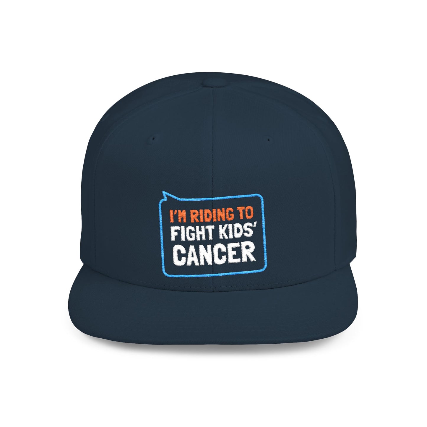 Flat Bill Snapback Hat - Riding to Fight Kids' Cancer