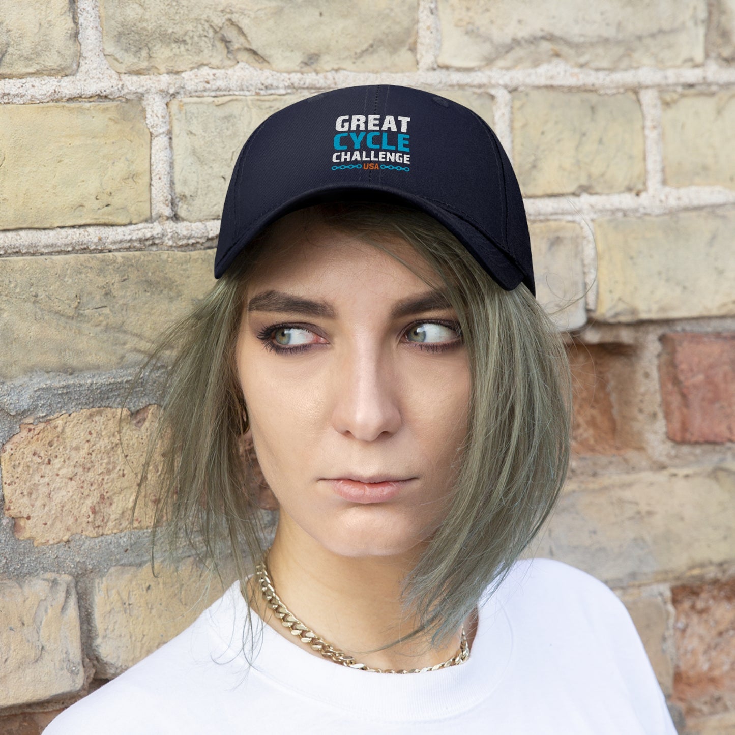 Unisex Twill Hat - Great Cycle Challenge USA