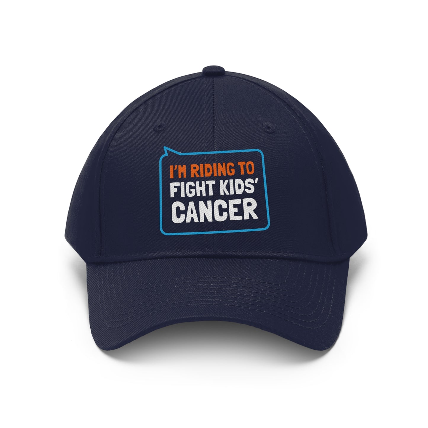 Unisex Twill Hat - I'm Riding to Fight Kids' Cancer!