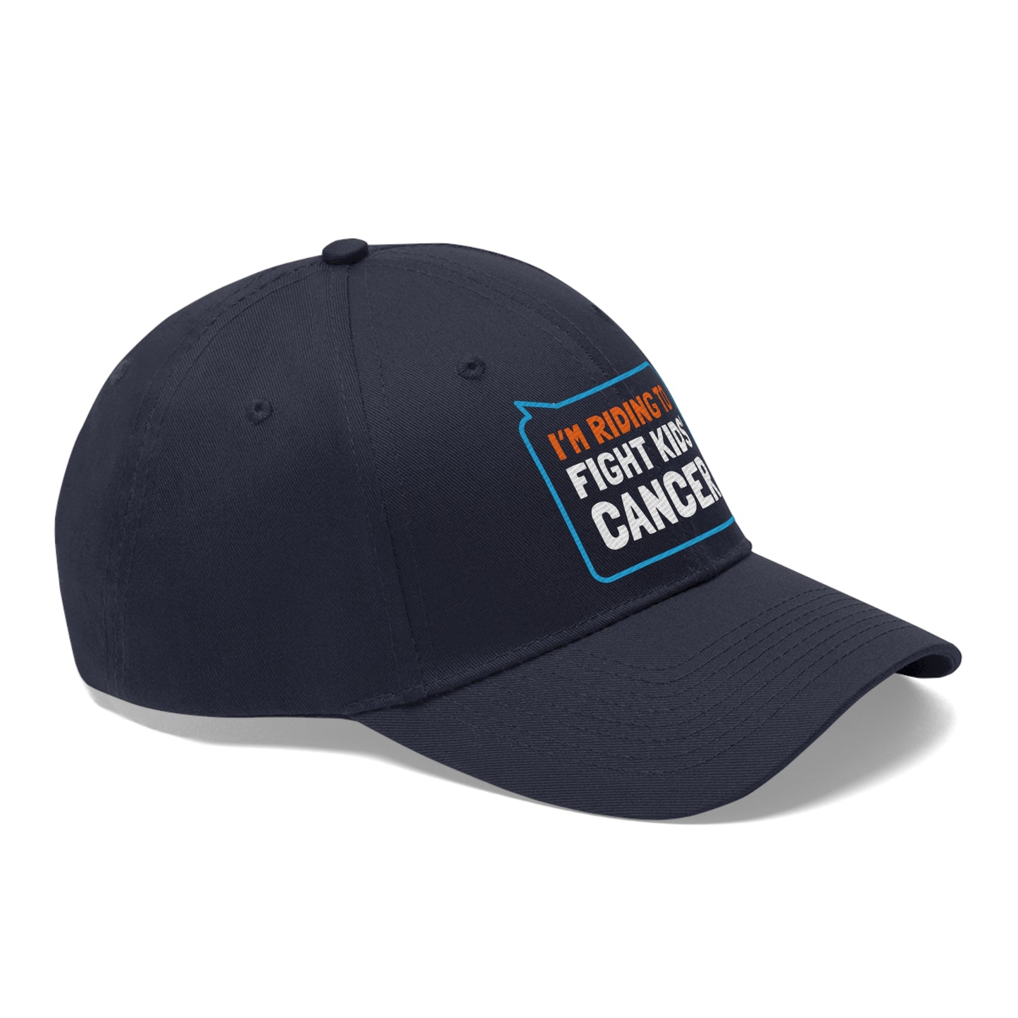 Unisex Twill Hat - I'm Riding to Fight Kids' Cancer!